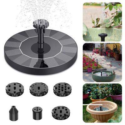 Solar Fountain Pump for Bird Bath Eco-Friendly Solar Water Fountain with 6 Nozzles Easy To Install Outdoor Fountain for Garden Pond Pool