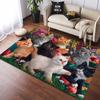 Garden Cute Kittens Area Rug, Cat Lover Decor Mat