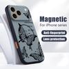 White Marble Pattern Case For iPhone 17 Pro Max Magnetic For Magsafe Hybrid Slim Matte Cover For iPhone 16 15 14 13 Pro Max