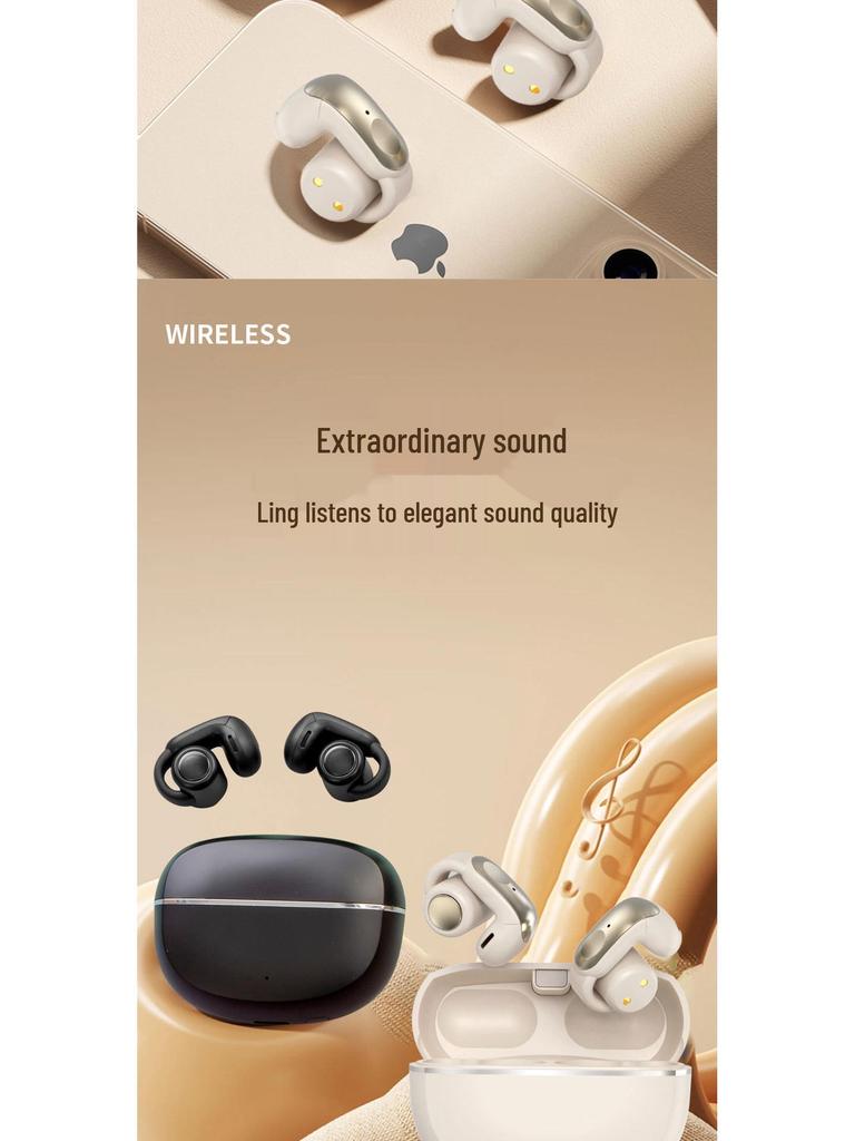 2025 GTS31 Wireless Ear Clip Sports Earphones – Non-In-Ear, Long Battery, High-Quality Sound Bluetooth.