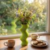 Twisted Design Modern Twisted Flower Bottle Gradient Color Plant Pot  Home Desktop Decorations