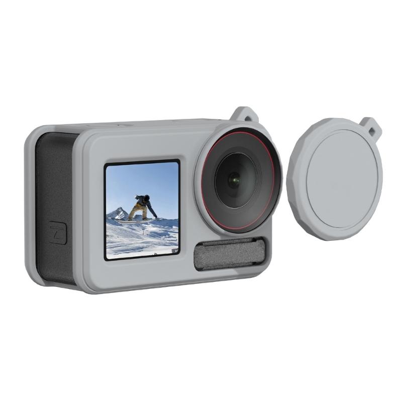 Flexible Silicone Cover for Action 5Pro Camera AntiScratch, Shockproof Design Case Lens Protections with Lanyard
