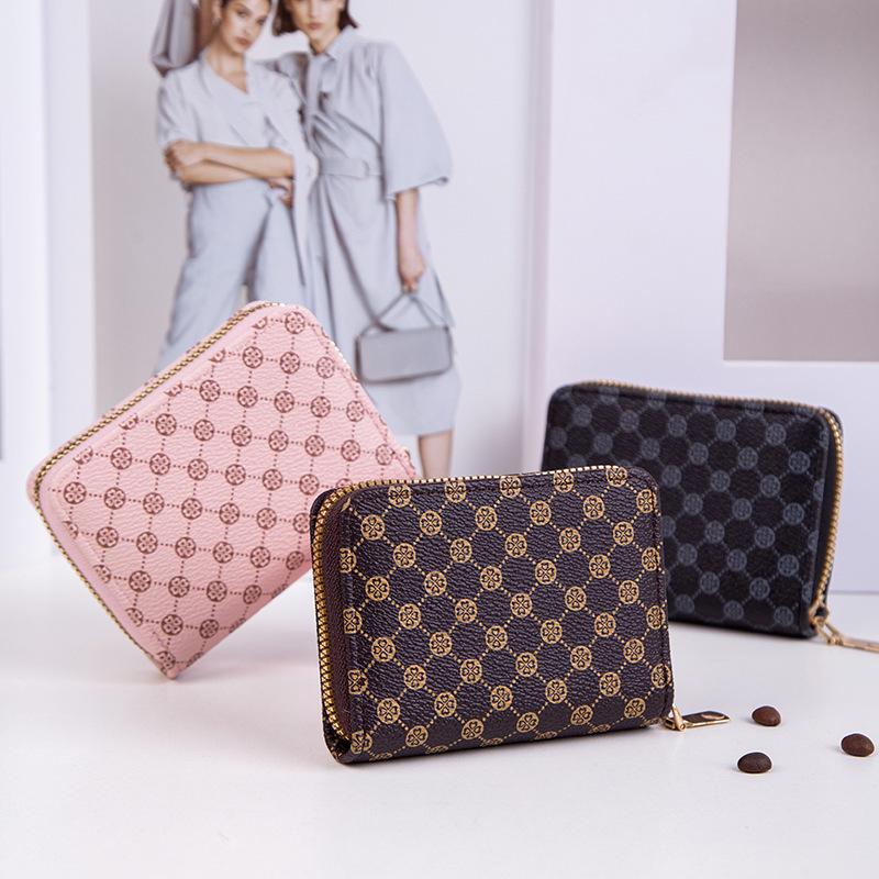 2024 Polka Dot Mini Coin Purse with Multi-Card Slots - Small Square Clutch & Card Holder