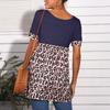 Women T-Shirt V Neck Short Sleeve Blouse Casual Printed Dress Top