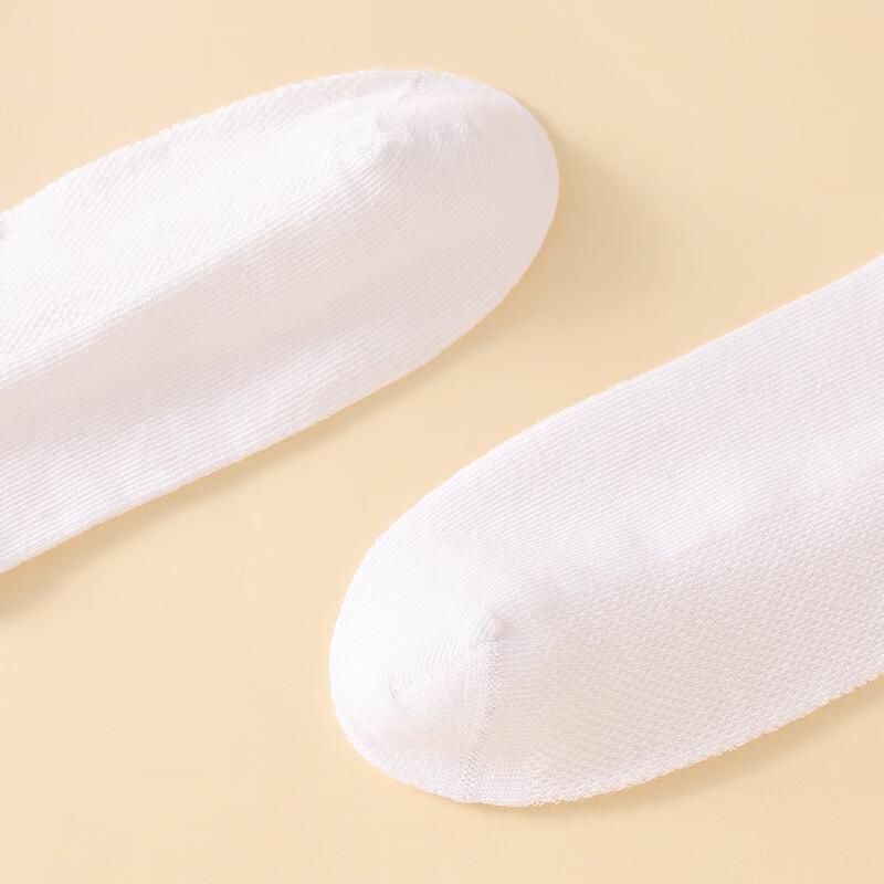 Hongdou Kids' Black & White Sport Mesh Mid-Calf Cotton Socks