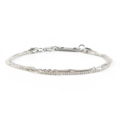 SEWNSWEN SEWN SWEN Silver DOUBLE LAYERED SNOW ON THE BRANCHES CHAIN BRACELET