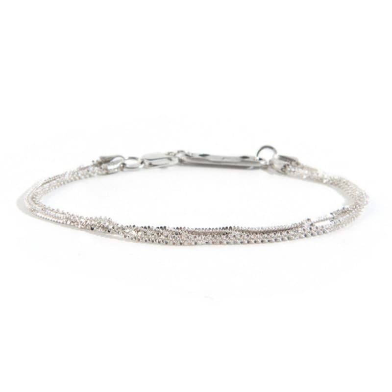 SEWNSWEN SEWN SWEN Silver  DOUBLE LAYERED SNOW ON THE BRANCHES CHAIN BRACELET