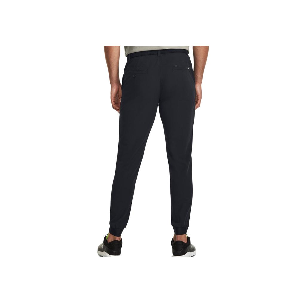 Under Armour Solid Color Tapered Knit Sports Pants Men Bottoms Black 1382929-001