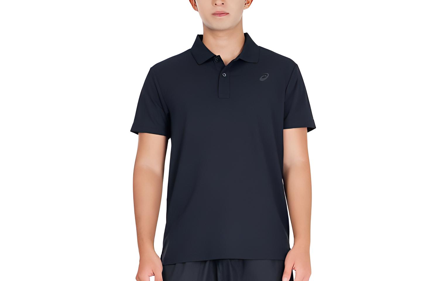 ASICS Polo Shirts Men s Black Polo Collar Moderate Other 2031C955-001 M
