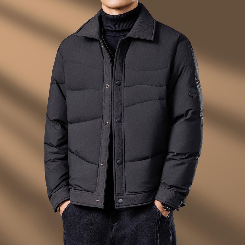 2025 Men's Daily Short  Jacket Fleece-Lined WindproofWarm Thickened Coat