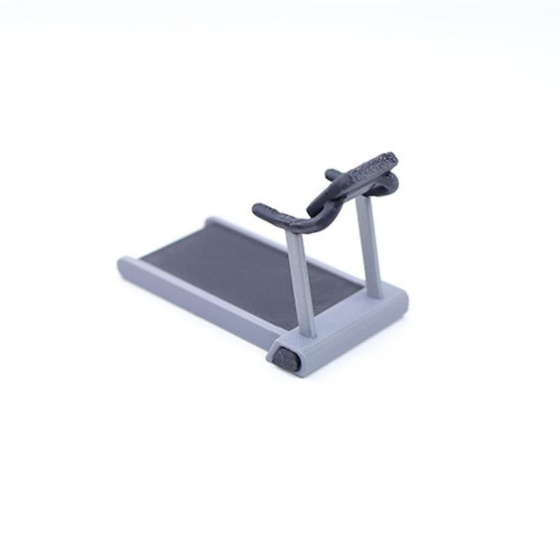 1 Stück Mini DIY Puppenhaus Laufband Dekoration Gewichtheben Bett Liegende Hantelstange Modell 1:12 Puppenhaus Fitnessgeräte