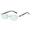 Frameless Square Women's Sunglasses - Trendy, Blue Light Blocking Glasses for Live Broadcasts