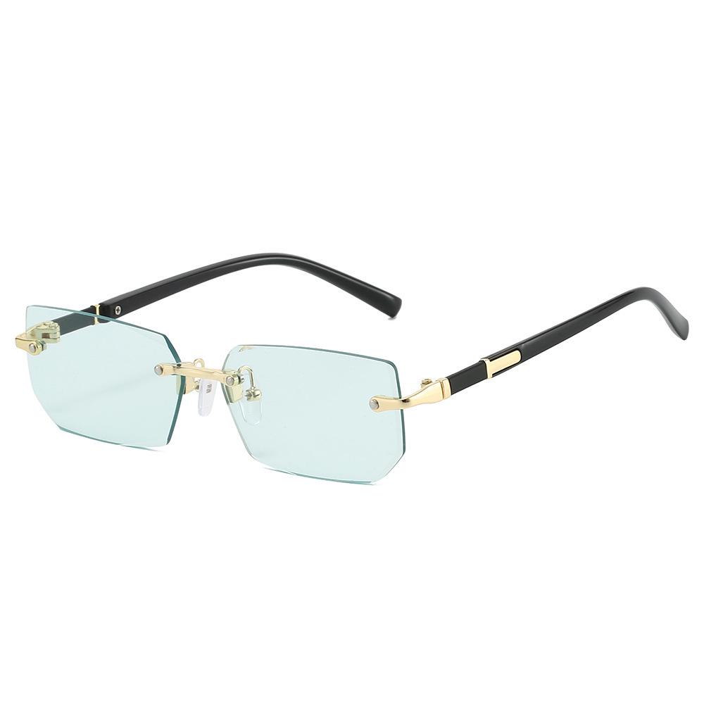 Frameless Square Women's Sunglasses - Trendy, Blue Light Blocking Glasses for Live Broadcasts