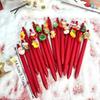 10Pcs Christmas Tree Series Patch Pen Event Special Gift Pen Christmas Stocking Filler Holiday Gift Novelty Stationery Teacher Party Favors Back To Sc