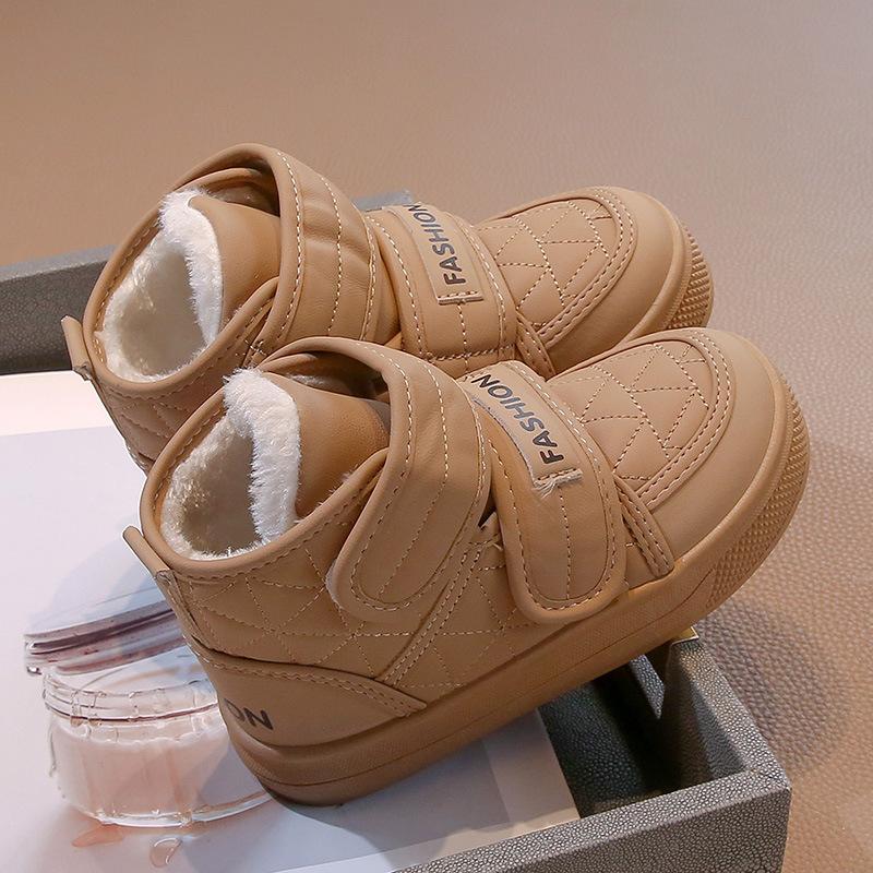 Children's Shoes Winter New Boys' Casual Plush Thick Warm Boots Girls' Anti Slip Snow Boots 4-15 Years Old Comfortable