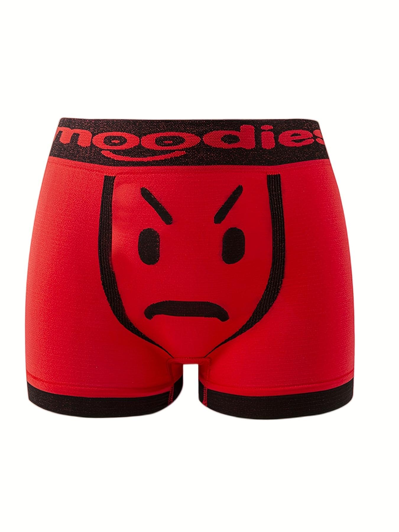 

1 шт. Мужские дышащие трусы-боксеры, удобное эластичное нижнее белье с принтом на лице