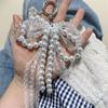 Imitation Pearls Bowknot Keychain Butterfly Knot Pendant for Women Handbags and Backpacks Colorful Key Chain Ornament