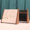 Black Walnut Solid Wood Necklace and Bracelet Display Stand for Jewelry Store Window