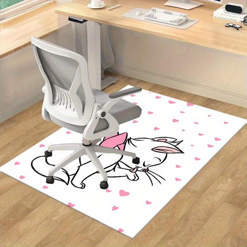 

1pc, Home Decor Carpet, Office Rug, Chair Pad, Outdoor Mat, Gift Idea - Cute Cat with Hearts Design P179 60cm by 90cm