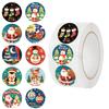 500PCS New Christmas Stickers Roll Small Children Stickers Cute Cartoon Packaging Stickers Photocard Decor Lables for Kid