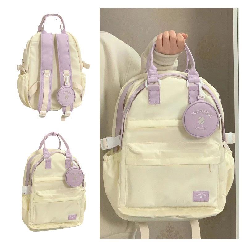 Trendy Unisex Canvas Backpack With Spacious Compartments And Zipper Closure