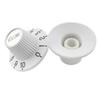 Musiclily Pro Top Hat Sombrero Inch for Volume and Tone Controls of Electric White 2 TONE Knob, Knob, Standard, Guitar/Bass Amplifiers, (2 VOL. + Set)