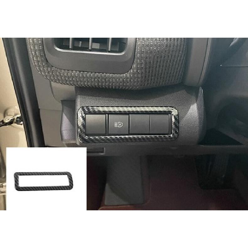 For Toyota BZ4X 2023-2024 Carbon Fiber Headlight Switch Control Frame Trim 1pcs<