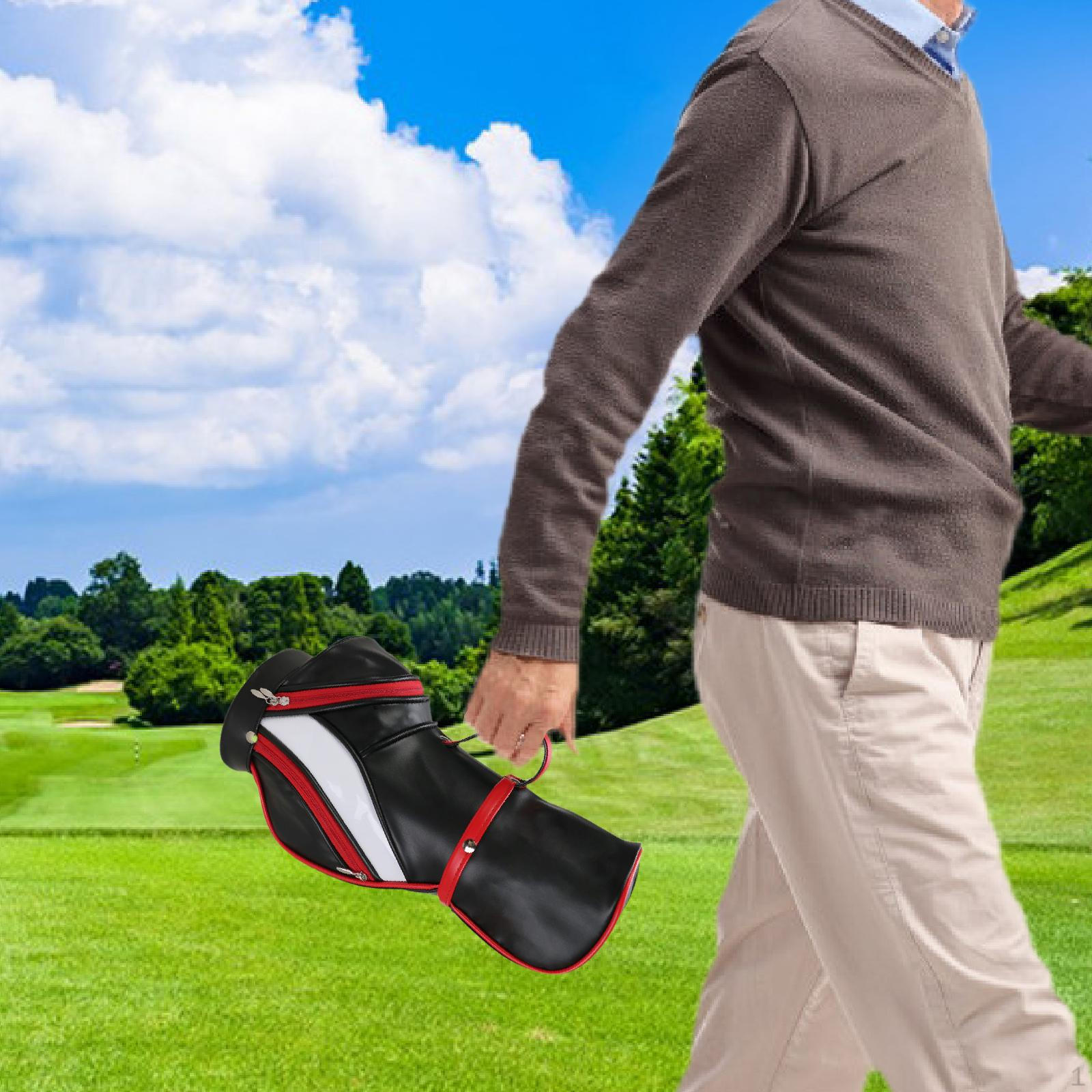 

Сумка для пива для гольфа, переноска для напитков, удобный легкий портативный переносной носитель для хранения из ПУ красный