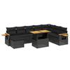 VidaXL Garden Lounge Set with Cushions 9 Pcs, Patio Sofas, Patio Furniture Set, Outdoor Furniture, Black 3273652
