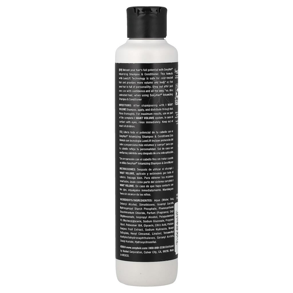 SexyHair, Ich will Volumen, Pflegespülung für Volumen, Guave und Sternfrucht, 300ml (1,01 fl oz)
