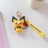 Silicone Keychains Pikachu Charmander Snorlax Bag Charms Anime Backpack Pendants Decor Accessories Kids Toys