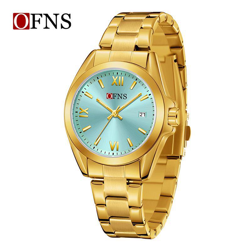 OFNS Women s Quartz Watch: Waterproof, Roman Numerals, High Appearance, Fashionable Steel Band.