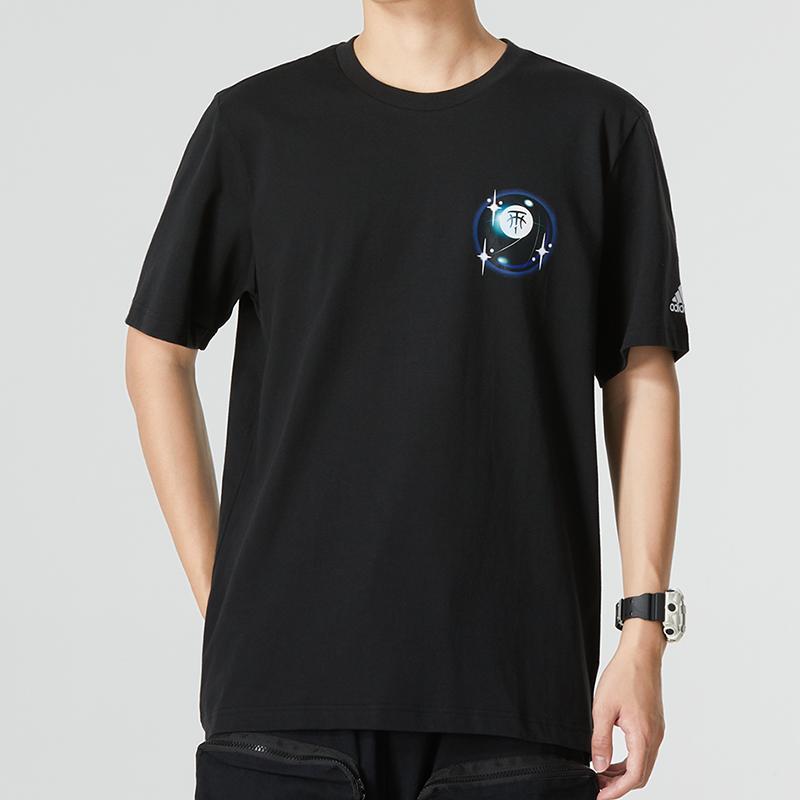Adidas Tmac Tee 8 Round Neck Short Sleeve T-Shirt Men Tops Black HS8523
