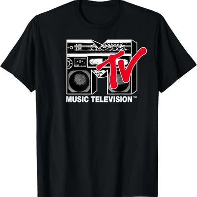 Camiseta Gráfica con Logo Rojo de Boombox de MTV Camiseta