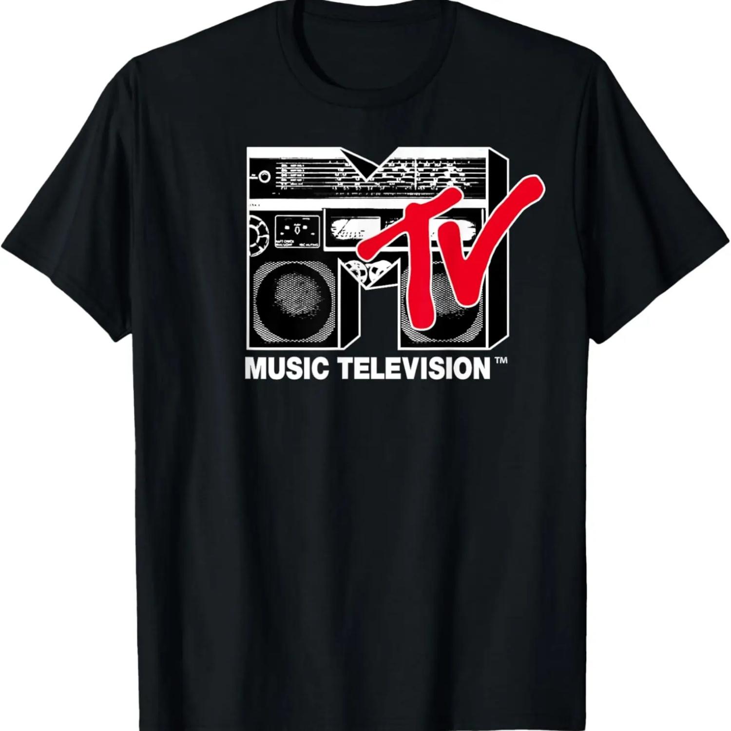 MTV Logo Red Boombox Graphic T-Shirt T-Shirt S чёрный