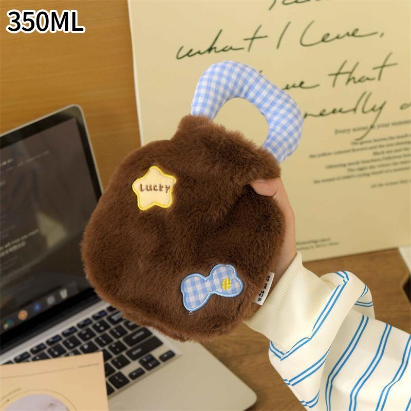 Bolsa de Água Quente de Pelúcia Desenho Animado Portátil Grade Bonita Bolsa de Água Quente Meninas Aniversário Natal Ano Novo Presente Lavável Espessa Bolsa de Água