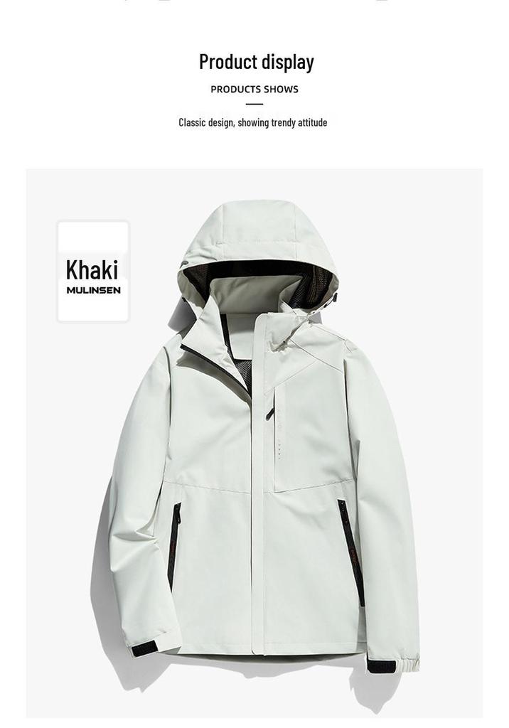 Men's Waterproof Windproof Hooded Jacket - Casual Spring/Autumn Plus Size Outdoor & Mountaineering Coat