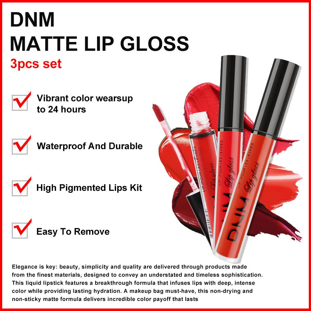 Langanhaltender matter Lippenstift, wasserfestes Lipgloss-Set, nicht klebrige Samtlippe, geeignet für Frauen und Mädchen, Lippenstift