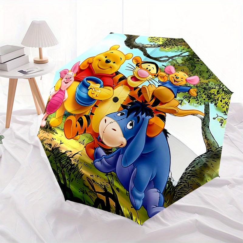 1 Auto Open Winnie the Pooh, Tigger Themed Colorful 8-rib Portable Umbrella for Men and Women, A Compact Commuting Companion Suitable for Da