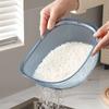 Large Capacity Drain Basket Drain Bowl Household Sink Vegetable Basin Kitchen Rice Washing Colander Fruit Plate