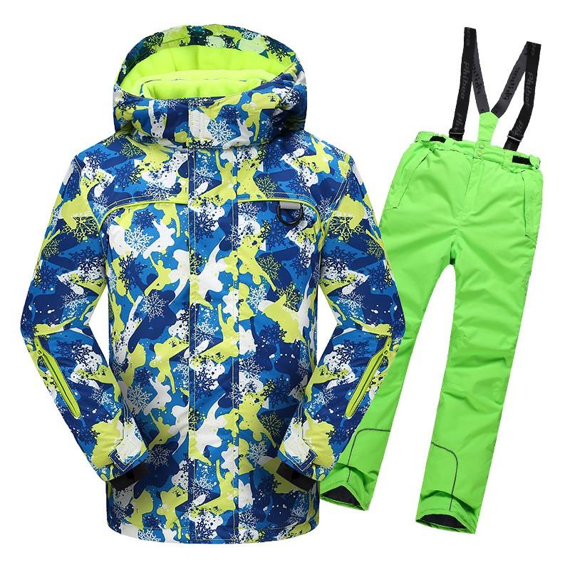 Kids Ski Suit Set Waterproof Warm Windproof Outdoor Snowsuit Boys Girls Toddler Winter Jacket Pants