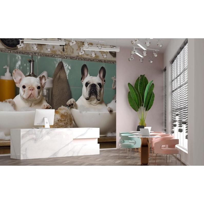 Bulldog bath tapestry 75x100 чёрный
