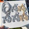 Mens Hip Hop XO Love Letter Pendant Necklace With Zirconia Crystals Gold Chain