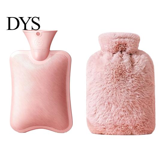 Hot Water Bottle with Washable Cover Plush Cover, 500/1000/2000ML Leak-proof Bag, Cold Compress Pouch for Shoulder, Back, Hand, Legs, Period