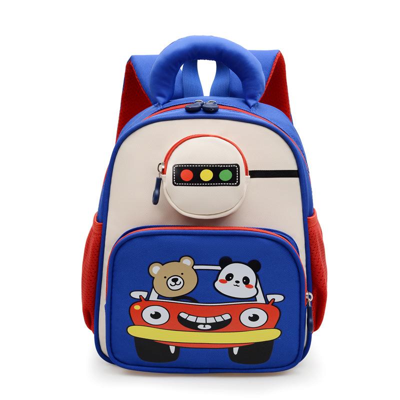 

kindergarten schoolbag large capacity thickened wear-resistant children s backpack cute color matching boys and girls backpack average size