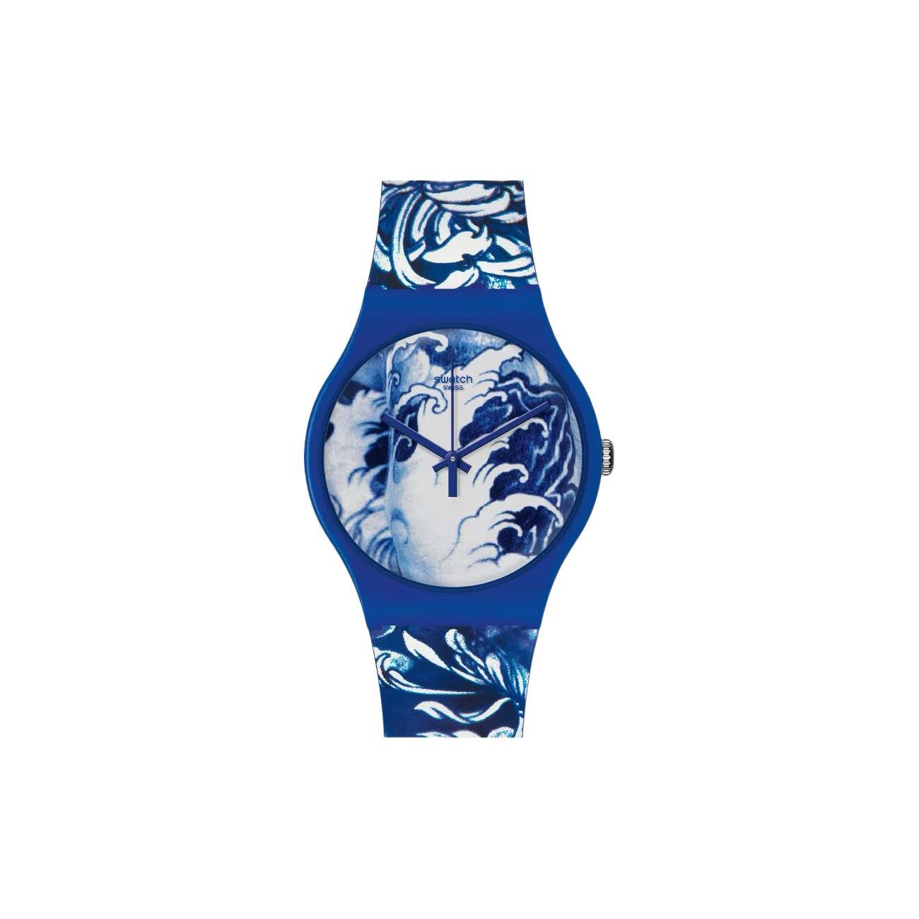 

Swatch Quartz Movement 30m Waterproof Trendy Versatile Watch 41mm Blue Dial Plastic Case Silicone Strap Unisex watches SUOZ154 Multicolor Watch Dial