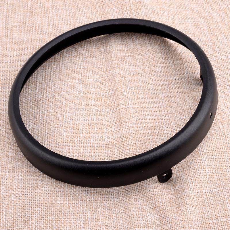 Matte Black Round Motorcycle 7 Inch LED Headlight Mounting Housing Bucket