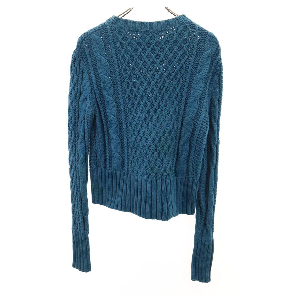 ACNE Long Sleeve Sweater M Blue Green Knit Women Used