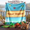 Custom Text Flannel Throw Blanket, Lightweight Cozy Bed Sofa BlanketStardew Valley