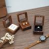 Wooden Ring Gift Box Portable Wedding Engagement Proposal Ring Storage Case Multifunction Bracelet Necklace Stud Earring Jewelry Display Holder